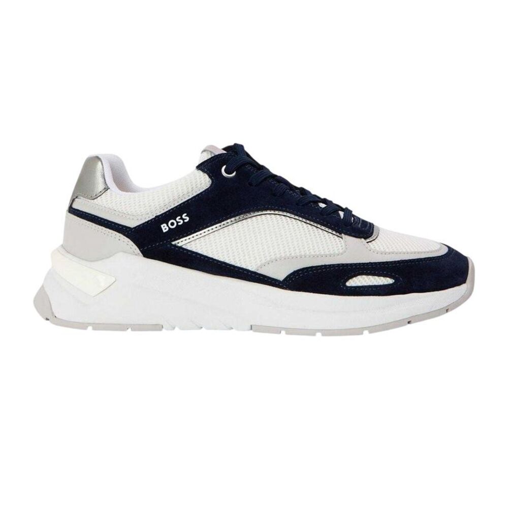 Boss Womens/Ladies Skylar Suede Sneakers / White